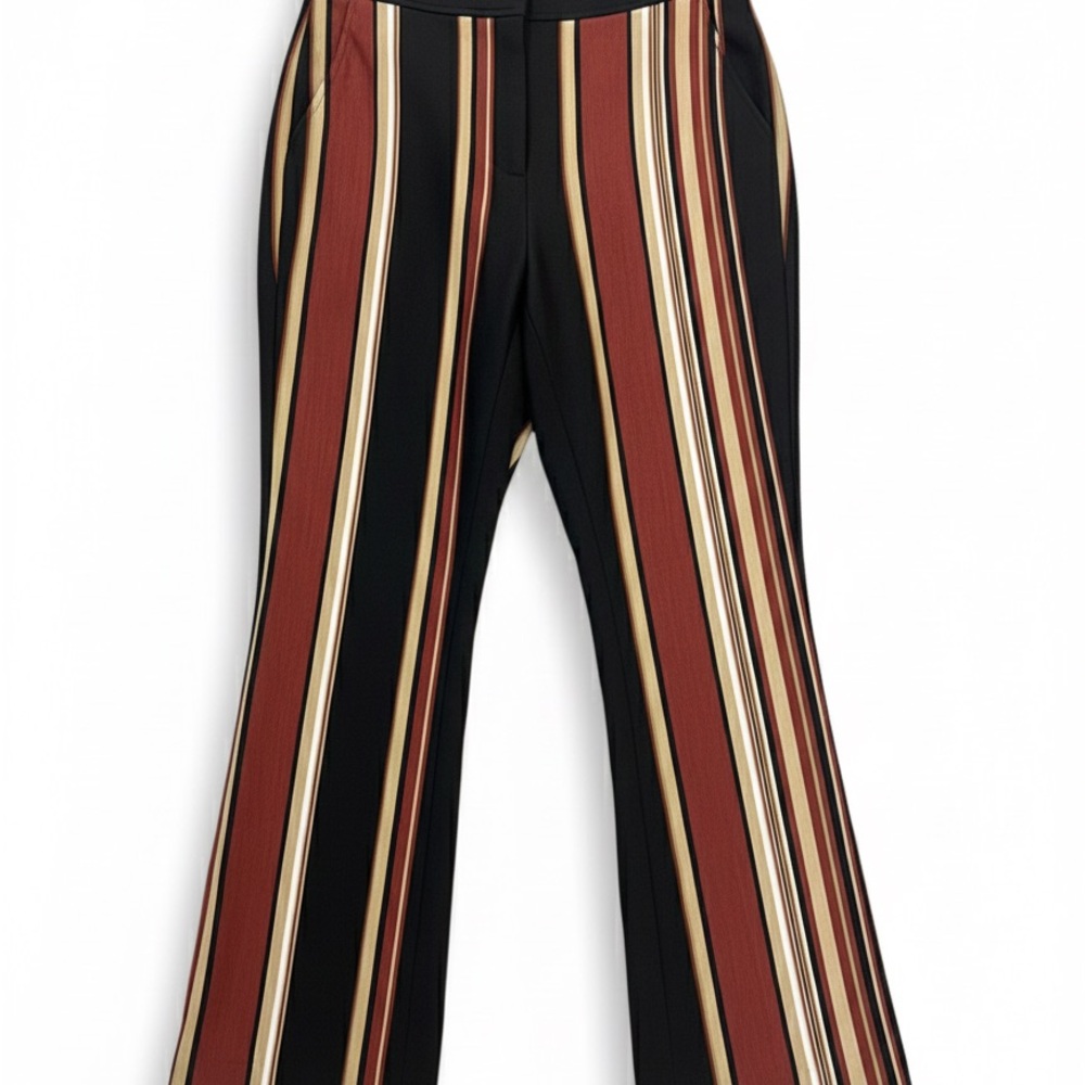 Tory Burch Multicolor Striped Flare Pants Size 8